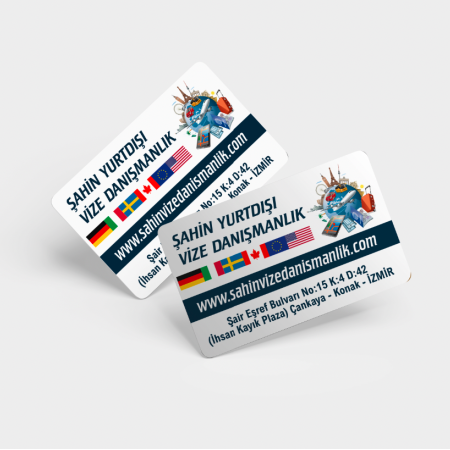 700 gr Çift Yön Oval Kesim Kalın Kartvizit Acenta Turizm