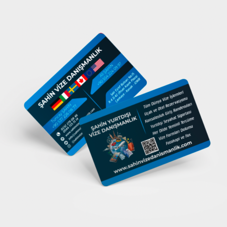 Acenta Turizm 700 gr Çift Yön Oval Kesim Kalın Kartvizit 