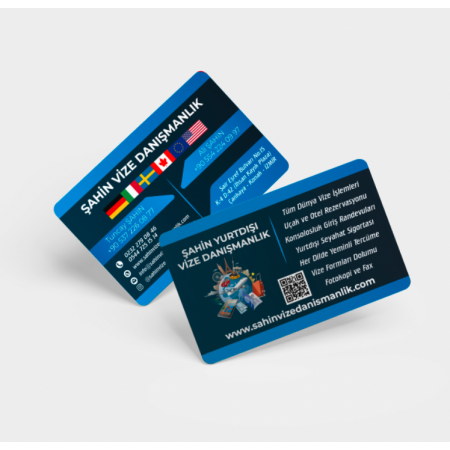 Acenta Turizm 700 gr Çift Yön Oval Kesim Kalın Kartvizit 