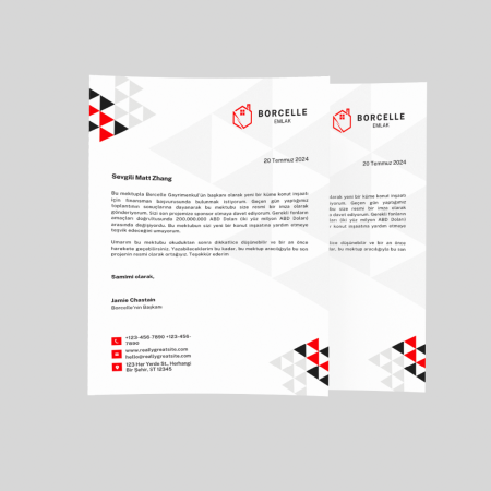 Antetli Kağıt Baskı Firmaya Özel Tasarım