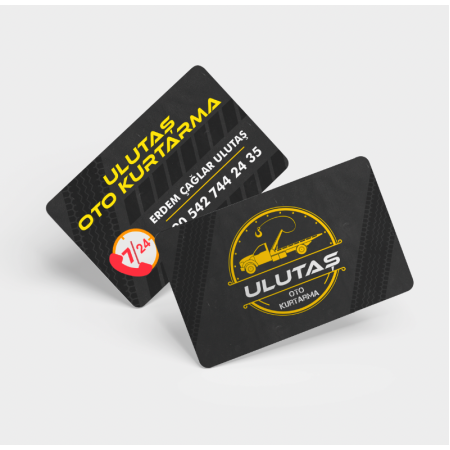 700 gr Çift Yön Oval Kesim Kalın Kartvizit Oto Kurtarma Araç