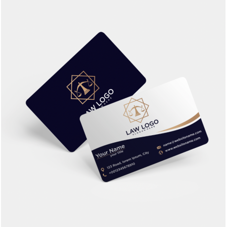 Avukat Kalın Kartvizit 700 gr Çift Yön Oval Kesim 57