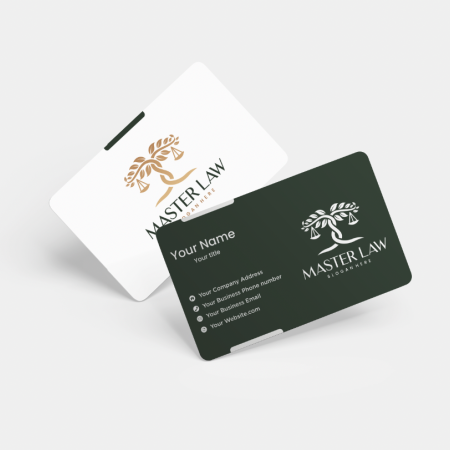 Avukat Kalın Kartvizit 700 gr Çift Yön Oval Kesim 56