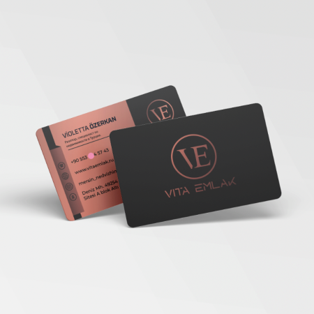 700 gr Çift Yön Oval Kesim Kalın Kartvizit -Gayrimenkul