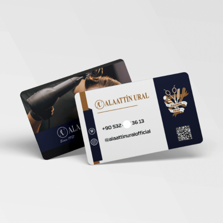 700 gr Çift Yön Oval Kesim Kalın Kartvizit Berber