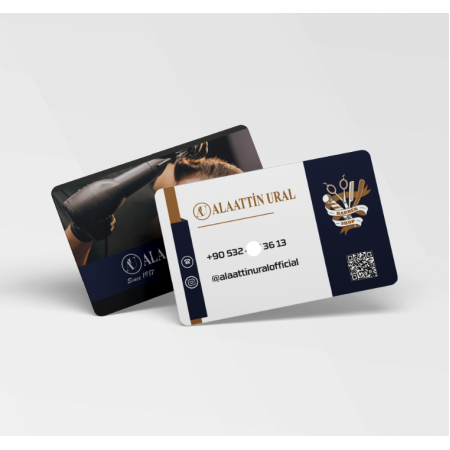 700 gr Çift Yön Oval Kesim Kalın Kartvizit Berber