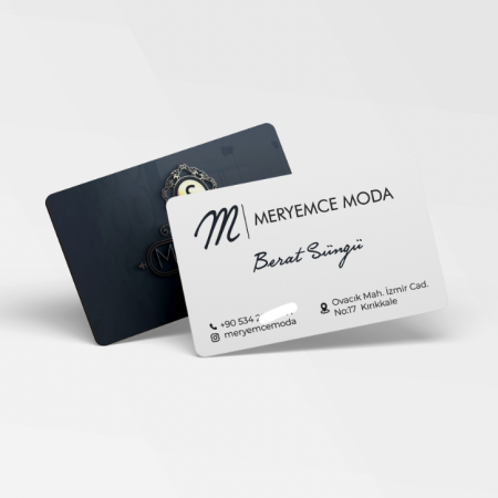 700 gr Çift Yön Oval Kesim Kalın Kartvizit Gelinlik Butik Giyim