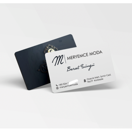 700 gr Çift Yön Oval Kesim Kalın Kartvizit Gelinlik Butik Giyim