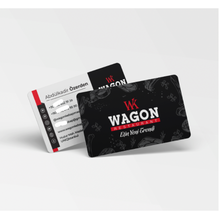 700 gr Çift Yön Oval Kesim Kalın Kartvizit Gıda Yemek Restaurant 