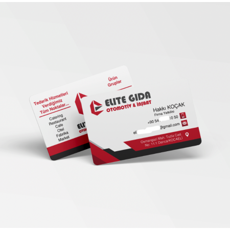 700 gr Çift Yön Oval Kesim Kalın Kartvizit Gıda Toptancı