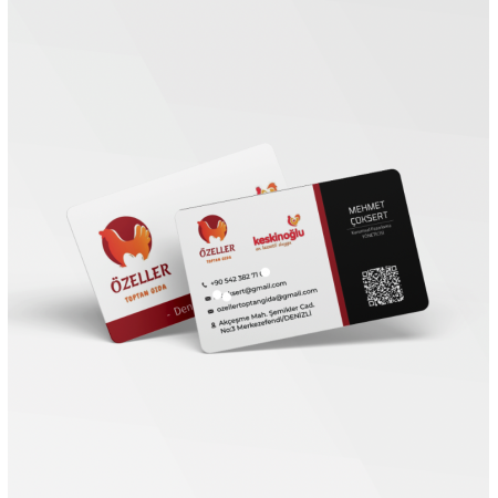 700 gr Çift Yön Oval Kesim Kalın Kartvizit Gıda Çiftlik Yumurta