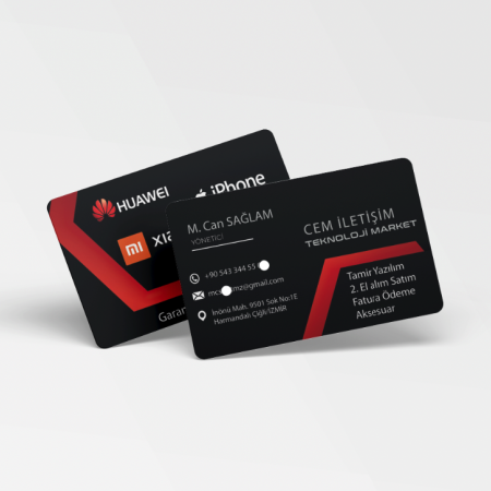 700 gr Çift Yön Oval Kesim Kalın Kartvizit Gsm Elektronik Telefon